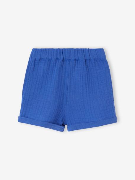 Short en gaze de coton bébé bleu+bleu roi+écru 5 - vertbaudet enfant 