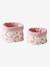 Lot de 2 paniers réversibles Folk rose imprimé 1 - vertbaudet enfant 