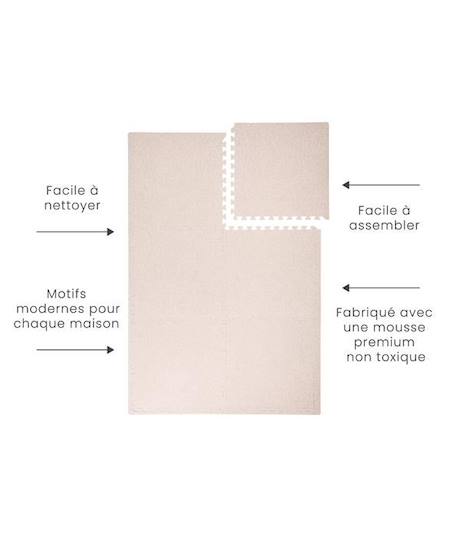 Tapis de Jeu Prettier Puzzle Toddlekind Rose - Taille 120x180cm - Mousse Eco-Responsable EVA BEIGE 5 - vertbaudet enfant 