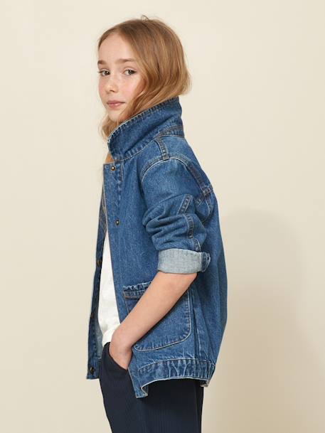 Veste denim fille CYRILLUS stone 6 - vertbaudet enfant 