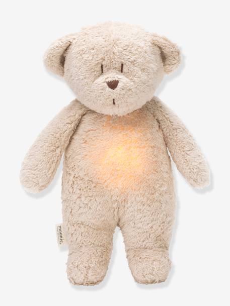 Peluche MOONIE Ourson nature bio* avec sons & lumières Cappuccino+Gris minéral+Sable 7 - vertbaudet enfant 