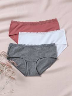 Lot de 3 shorties de grossesse dentelle et coton biologique  - vertbaudet enfant