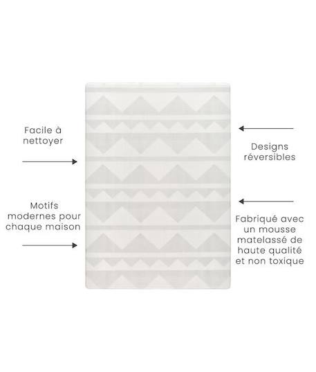 Tapis pour bébé en polyuréthane dessin réversible gris 140 x 200 GRIS 6 - vertbaudet enfant 