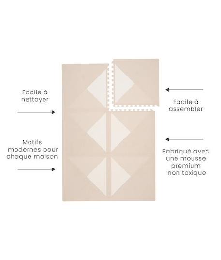 Tapis de Jeu Prettier Puzzle Toddlekind Beige - Taille 120x180cm - Mousse Eco-Responsable EVA MARRON 4 - vertbaudet enfant 