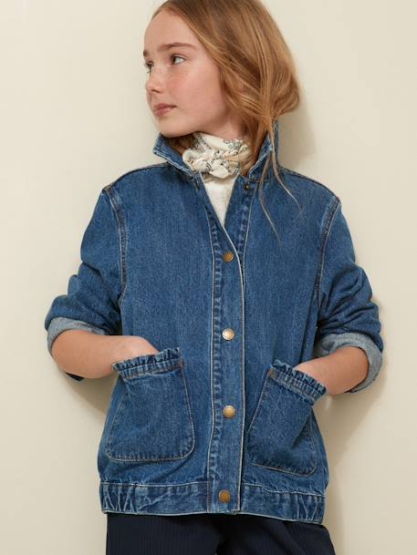 Veste denim fille CYRILLUS stone 4 - vertbaudet enfant 