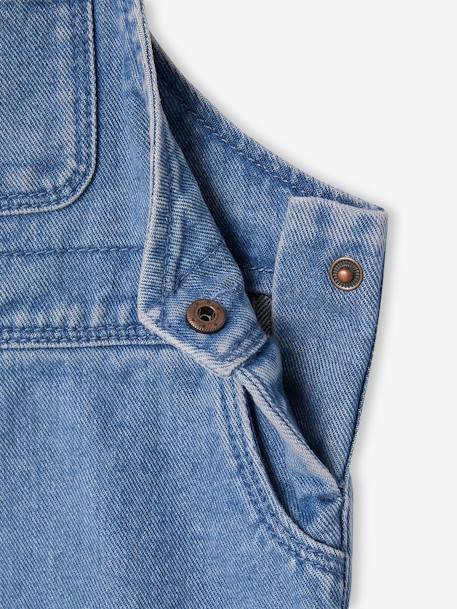 Ensemble bébé salopette courte en denim et son polo rayé pêche 6 - vertbaudet enfant 