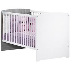 Chambre et rangement-Chambre-Lit bébé, lit enfant-Lit bébé évolutif - 140 x 70 cm - Nao - Blanc