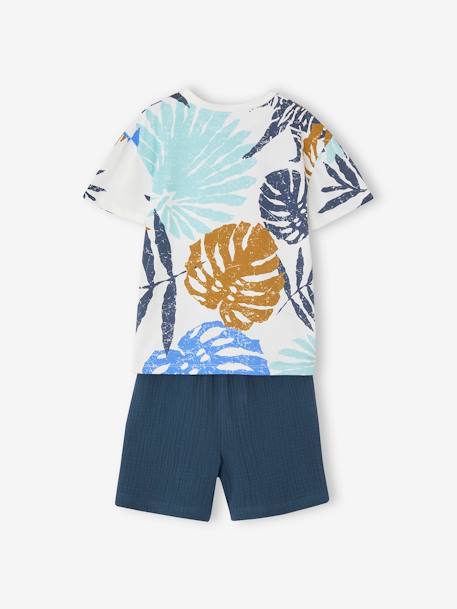 Ensemble tee-shirt + short en gaze garçon bleu nuit 4 - vertbaudet enfant 