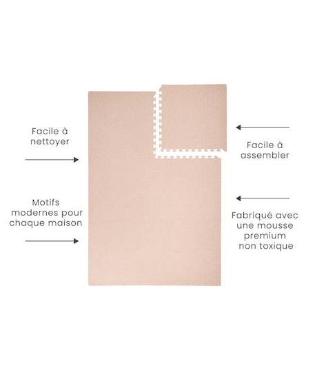 Tapis de Jeu Prettier Puzzle Toddlekind Rose - Taille 120x180cm - Mousse Eco-Responsable EVA ROSE 6 - vertbaudet enfant 