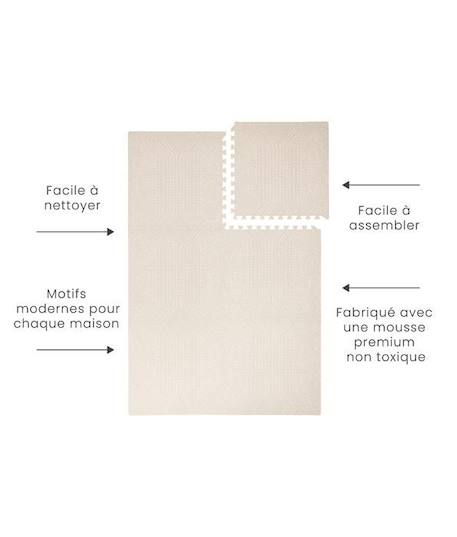 Tapis de Jeu Prettier Puzzle Toddlekind Beige - Taille 120x180cm - Mousse Eco-Responsable EVA BEIGE 5 - vertbaudet enfant 