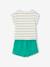 Ensemble bébé T-shirt et short menthe+moka 4 - vertbaudet enfant 