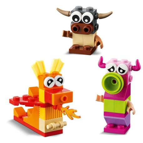 LEGO® 11017 Classic Monstres Créatifs, Boite de Briques, 5 Jouets en Forme de Mini-Monstre à Construire 4 Ans et Plus MULTICOLORE 3 - vertbaudet enfant 