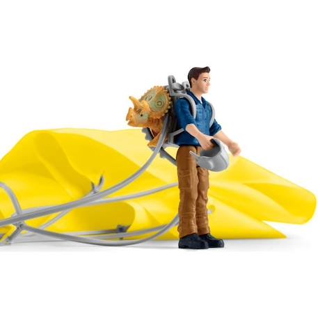 Sauvetage en Parachute, Coffret schleich avec 1 parachute, 1 figurine humaine et 1 dinosaure, Ensemble de Jouets Préhistoriques de JAUNE 6 - vertbaudet enfant 