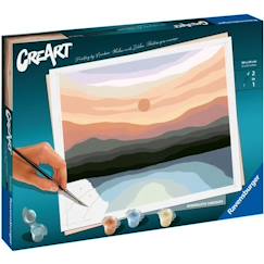 Jouet-Activités artistiques et musicales-CreArt Minimalist Landscape 24x30 cm - Peinture par numéros – Dès 12 ans – Ravensburger - 23515