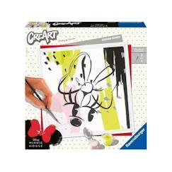 Jouet-Activités artistiques et musicales-CreArt Modern Minnie 20x20 cm - format carré - Peinture par numéros – Dès 12 ans – Ravensburger - 20128