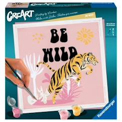 Jouet-CreArt Be Wild 20x20 cm - Peinture par numéros – Dès 12 ans – Ravensburger - 23665