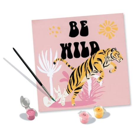 CreArt Be Wild 20x20 cm - Peinture par numéros – Dès 12 ans – Ravensburger - 23665 ROSE 2 - vertbaudet enfant 