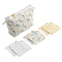 Trousse de toilette en coton vert tilleul  - vertbaudet enfant