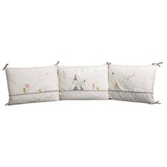 Linge de maison et décoration-Linge de lit bébé-Tour de lit bébé déhoussable - SAUTHON - Timouki - 100% Coton - Beige - 180x40cm