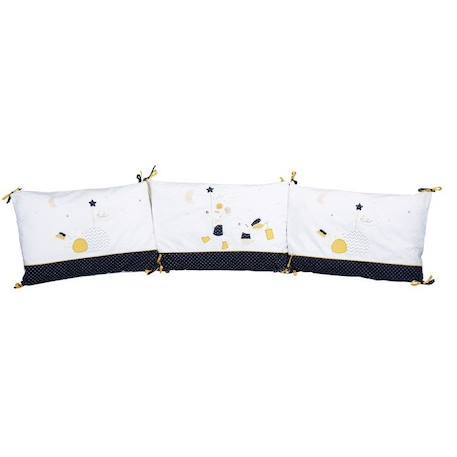 Tour de lit en coton blanc - SAUTHON - HELLO - Bébé - 120x60 ou 140x70 BLANC 1 - vertbaudet enfant 