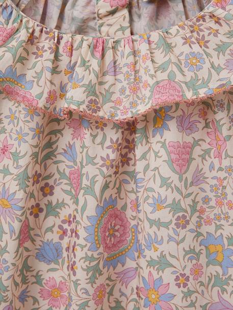 Blouse fille tissu Liberty Alicia Chintz CYRILLUS rose pâle 3 - vertbaudet enfant 