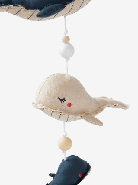 Mobile musical baleines NAVY SEA beige chiné 5 - vertbaudet enfant 