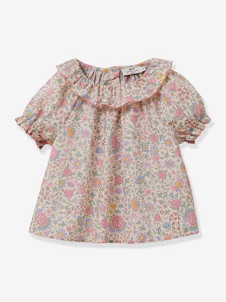 Fille-Chemise, blouse, tunique-Blouse fille tissu Liberty Alicia Chintz CYRILLUS