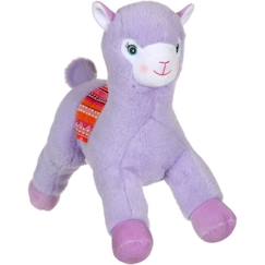 Jouet-Premier âge-Gipsy Toys  - Lamadoo allongé mauve - 42 cm