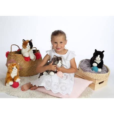 Gipsy Toys - Chat Mimiz Tricolore - Peluche - 28 cm BLANC 4 - vertbaudet enfant 