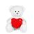 Ours en peluche - GIPSY TOYS - Ours Coeur - 22 cm - Blanc - Douceur extrême BLANC 1 - vertbaudet enfant 