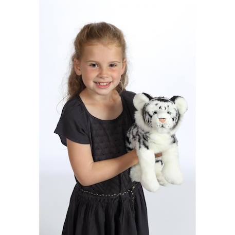 Peluche - GIPSY TOYS - Fauve allongé Tigre - Blanc - 30 cm BLANC 2 - vertbaudet enfant 