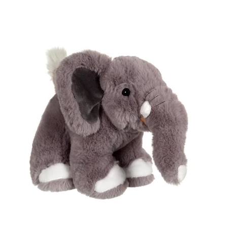 Peluche - GIPSY TOYS - Éléphant Debout - Gris - L18 x l25 x h24 BLANC 1 - vertbaudet enfant 