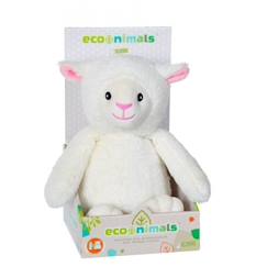 Jouet-Premier âge-Gipsy Toys - Mon doudou Econimals  - Agneau en Peluche - 24 cm - Crème