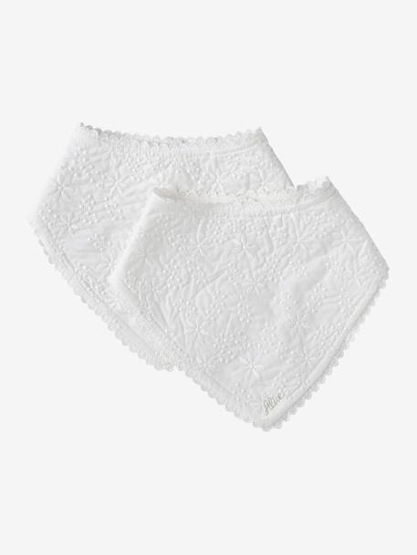 Lot de 2 bavoirs bandana blanc 5 - vertbaudet enfant 