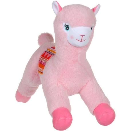 Gipsy Toys  - Lamadoo allongé rose - 42 cm ROSE 1 - vertbaudet enfant 