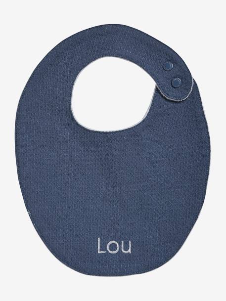 Lot de 2 bavoirs naissance bleu imprimé+terracotta 6 - vertbaudet enfant 