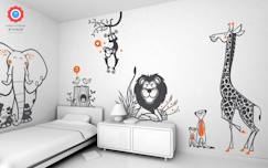 Linge de maison et décoration-Décoration-Papier peint, sticker-Kit Savane Africaine