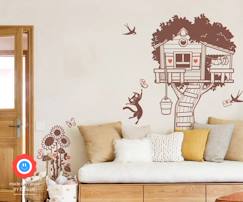 Linge de maison et décoration-Décoration-Papier peint, sticker-Cabane enfant & Chat
