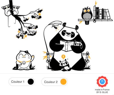 Demi-Kit Famille Panda NOIR 2 - vertbaudet enfant 