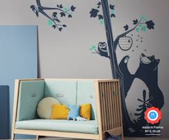 Linge de maison et décoration-Décoration-Papier peint, sticker-La chasse au miel - Bleu
