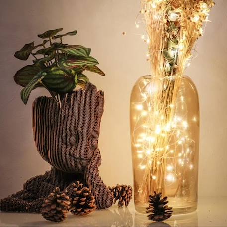 Guirlande lumineuse LED - Guirled - Mini LED Classique Filament cuivre argenté - Intérieur - Rechargeable USB JAUNE 3 - vertbaudet enfant 