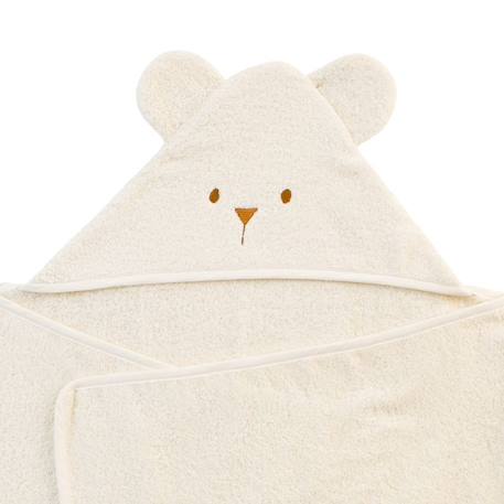 Cape de bain à oreilles Ourson - écru BEIGE 3 - vertbaudet enfant 