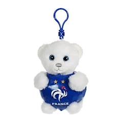 Jouet-Porte-clés ours FFF - GIPSY TOYS - 13 cm - Bleu