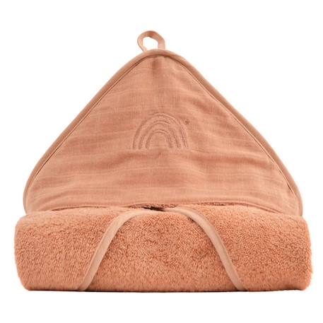 Cape de bain unie Arc-en-ciel - terracotta ORANGE 1 - vertbaudet enfant 