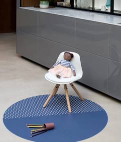 Tapis anti-tâches pour chaise haute | Spotted - Bleu  - vertbaudet enfant