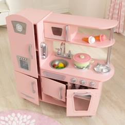 Jouet-Jeux d'imitation-KidKraft - Cuisine Vintage en bois pour enfant - Rose