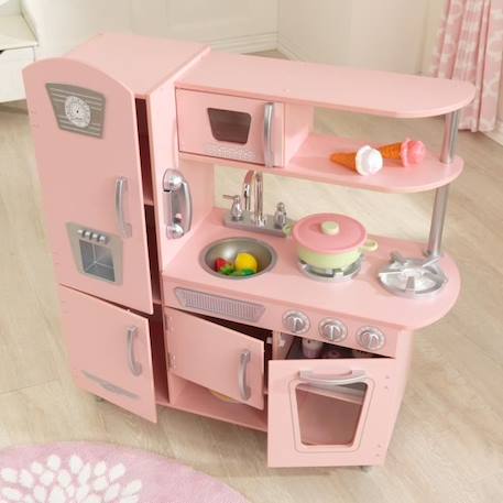 KidKraft - Cuisine Vintage en bois pour enfant - Rose ROSE 1 - vertbaudet enfant 