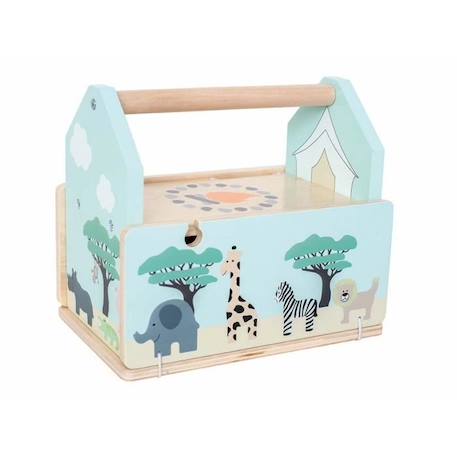 Jouet en bois - Coffret Circuit Safari - Multicolore - 2+ - JABADABADO BLANC 2 - vertbaudet enfant 