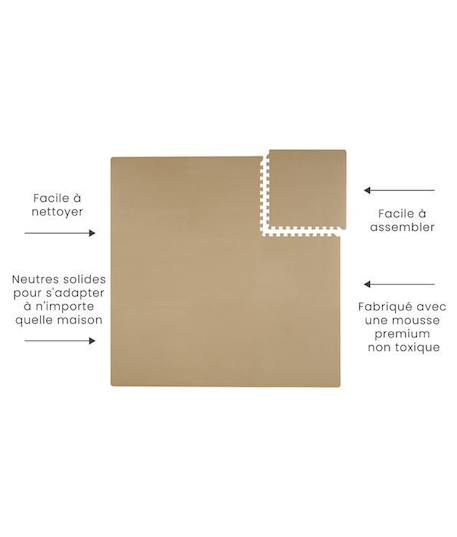 Tapis de Jeu Puzzle Premium Beige | Ensemble Standard de 9 Pièces en Mousse EVA - Taille 131x131 cm BEIGE 6 - vertbaudet enfant 