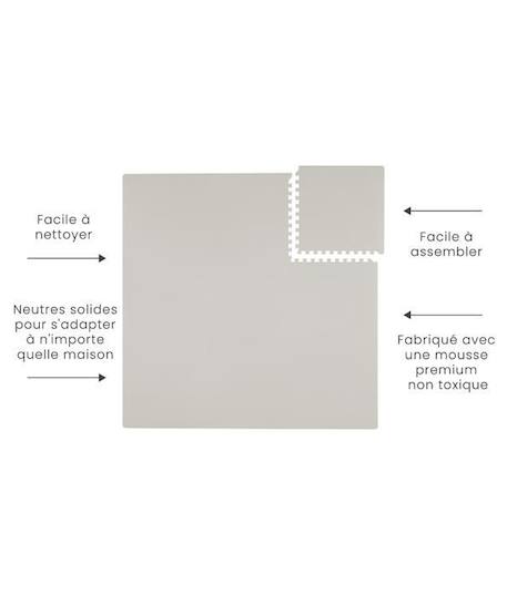 Tapis de Jeu Puzzle Premium Gris | Ensemble Standard de 9 Pièces en Mousse EVA - Taille 131x131 cm GRIS 6 - vertbaudet enfant 